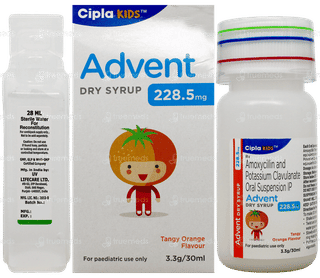 Advent 228.5mg Tangy Orange Flavour Dry Syrup 30ml